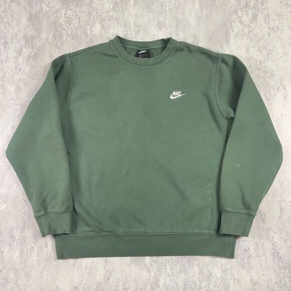 Nike Other - Nike Sweatshirt Mens Large Green Swoosh Logo Crewneck Pullover Classic